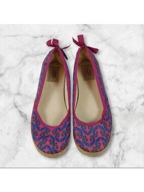 UGG Indah Marrakech Pink Blue Espadrille Flats US 5